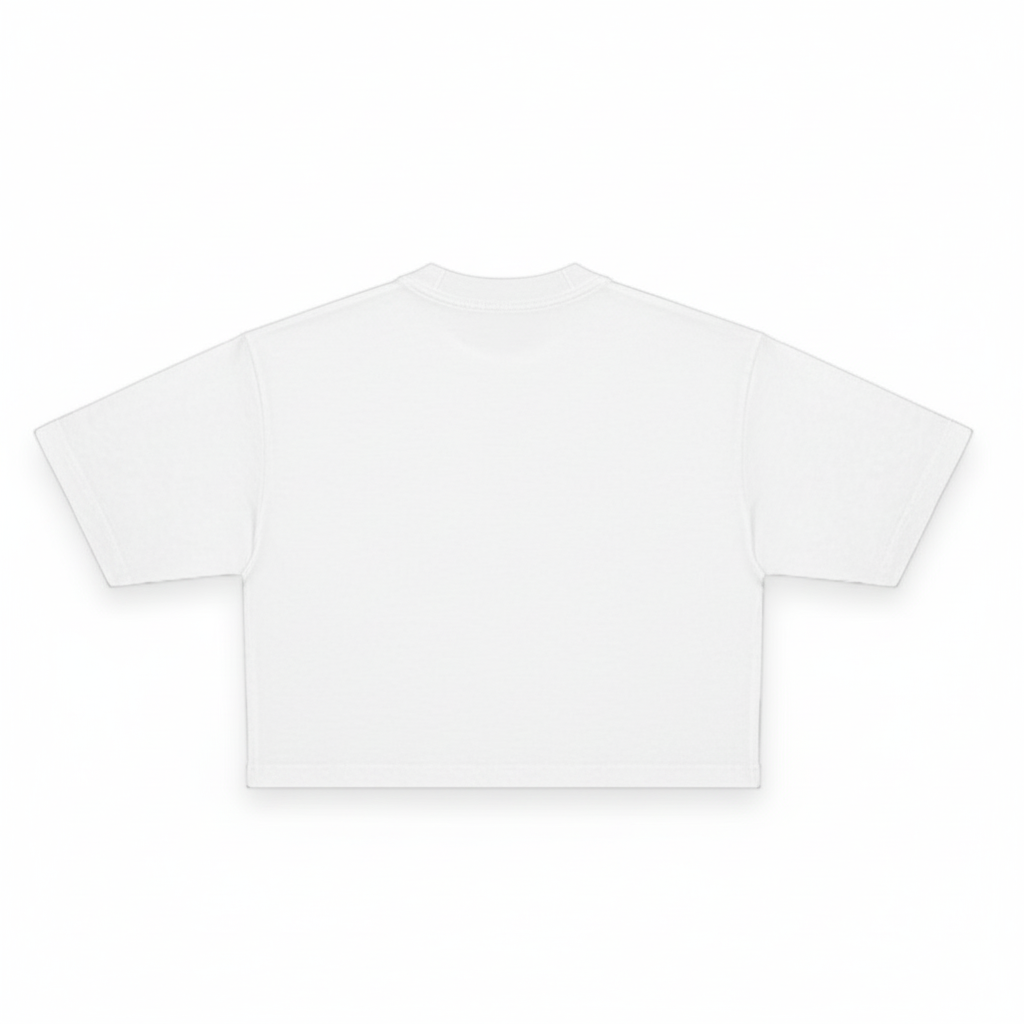 WHITE “2K OR MORE” CROP TOP