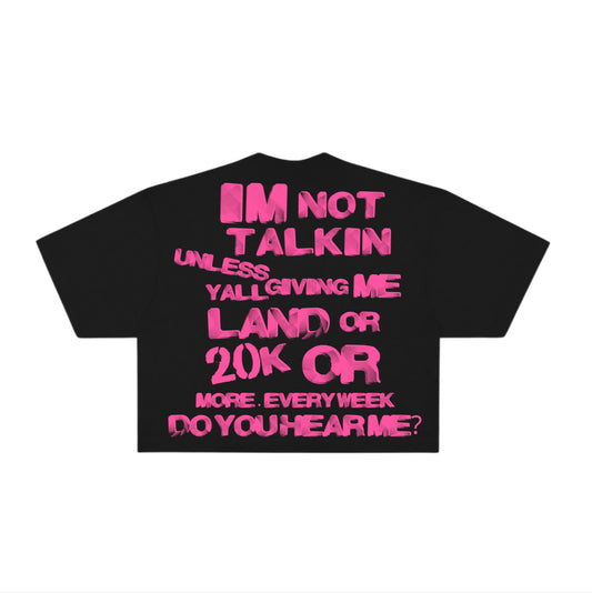 Black I’m Not Talking Oversize Top